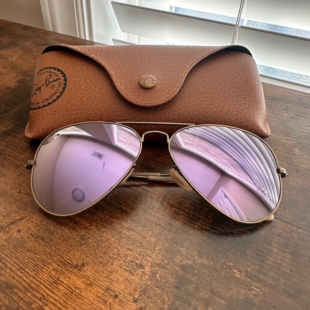 Ray-Ban Polarized Purple Lenses Aviators